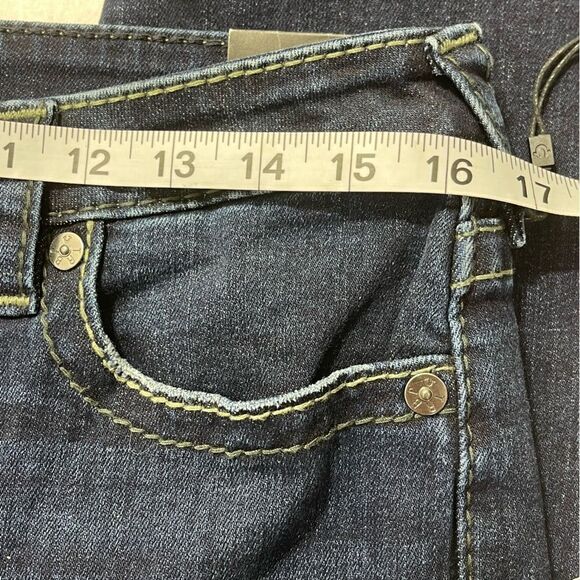 True Religion Jennie Curvy Mid Rise Super Skinny dark wash denim jeans - 31 - Picture 7 of 11